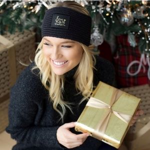 Love Your Melon Black Knit Headband